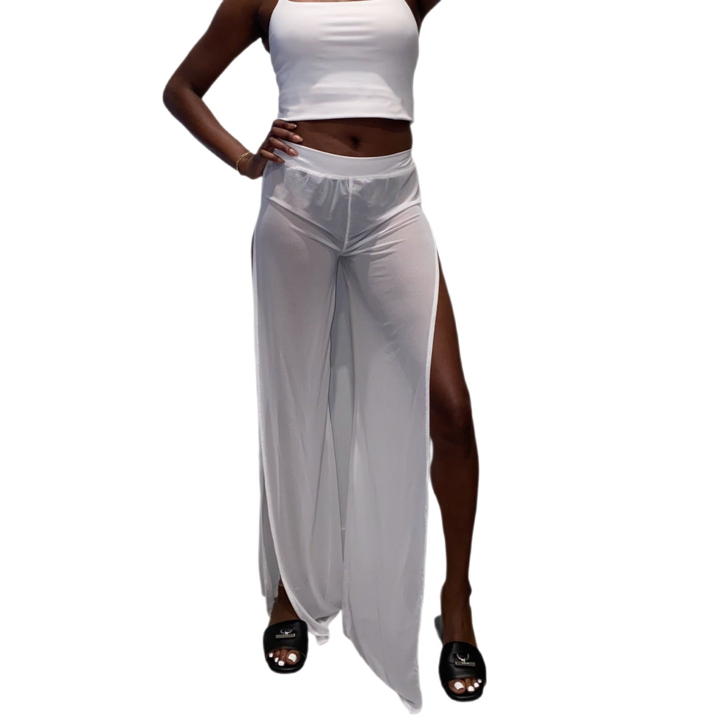 Tall Mesh Pants White S/M