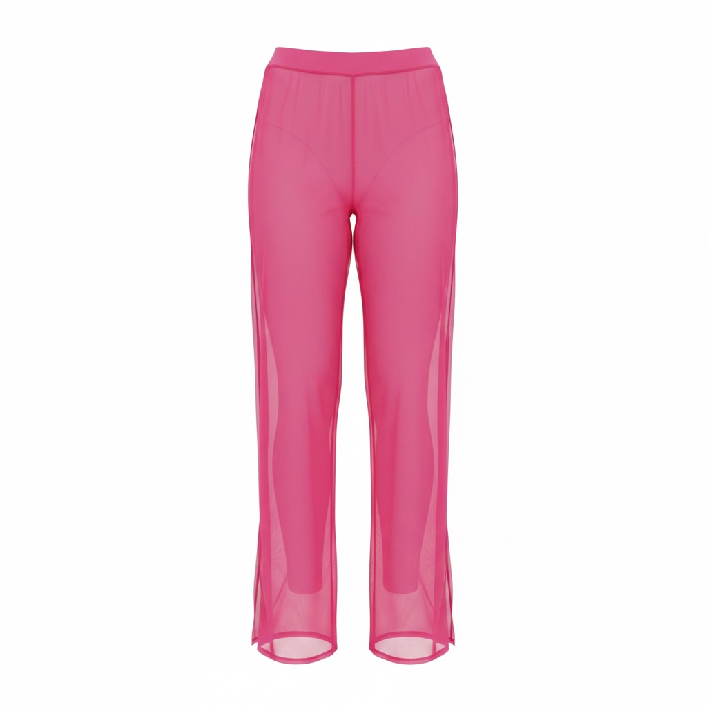Tall Mesh Pants Pink (SIDE SLIT) S/M