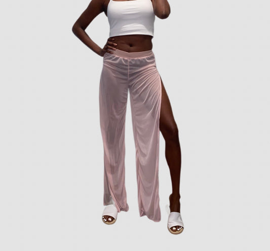 Tall Mesh Pants Pink S/M