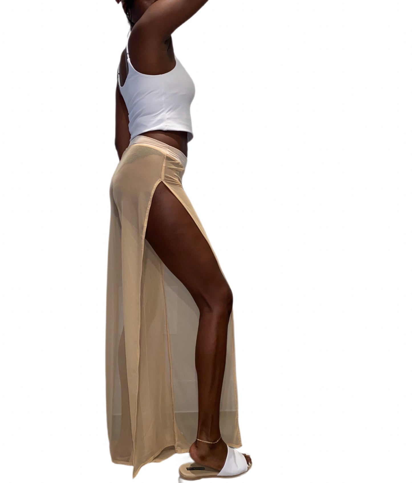Tall Mesh Pants Cream L/XL