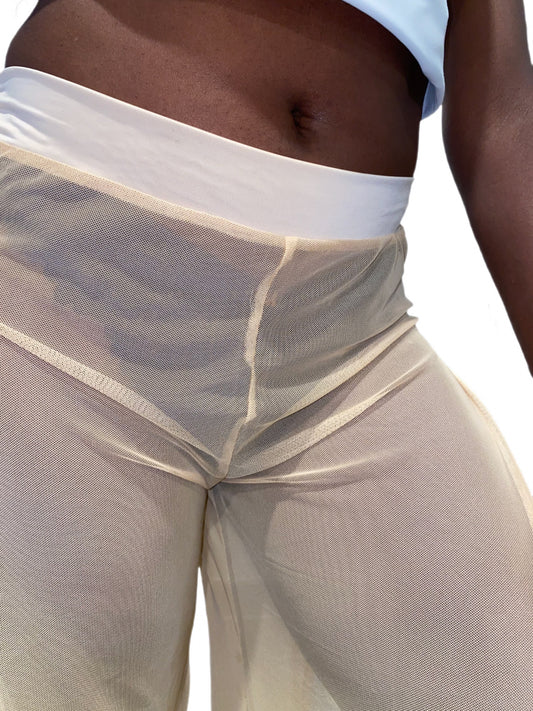 Tall Mesh Pants Ivory S/M