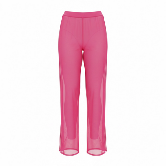 Tall Mesh Pants Pink (SIDE SLIT) S/M